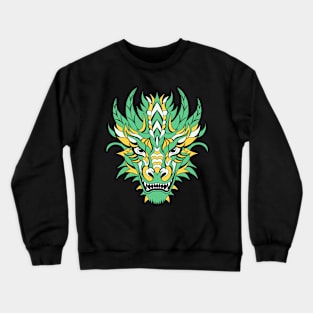 Head of green dragon Crewneck Sweatshirt